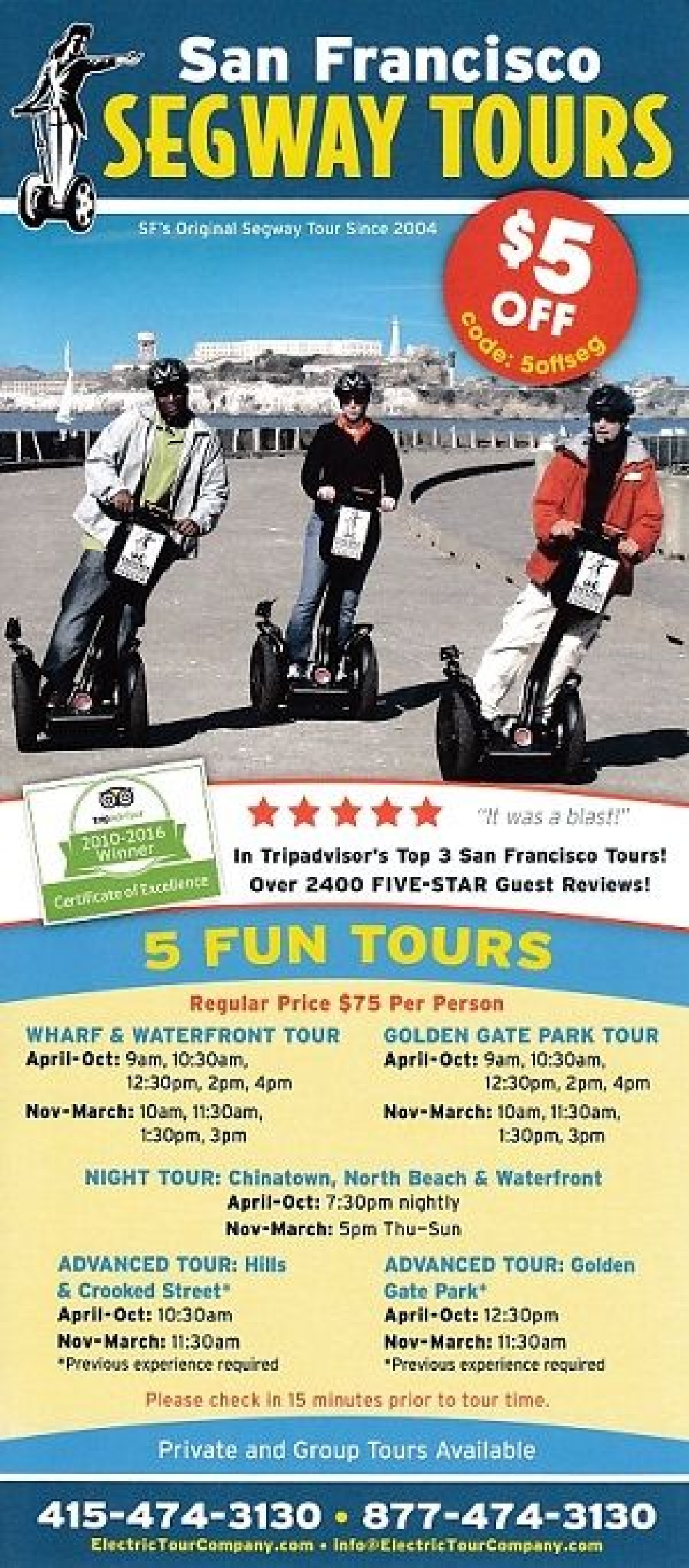 San Francisco Electric Tour Co | Segway Tours- San Francisco | San Francisco, CA ...